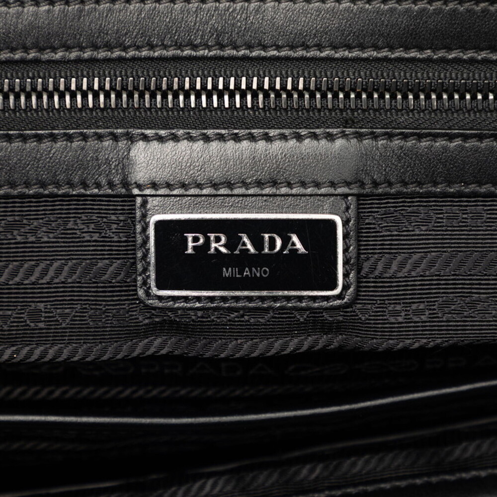 Prada Triangle Logo Plate Comic Print Backpack, Black Multicolor Leather Nylo... - Picture 5 of 5